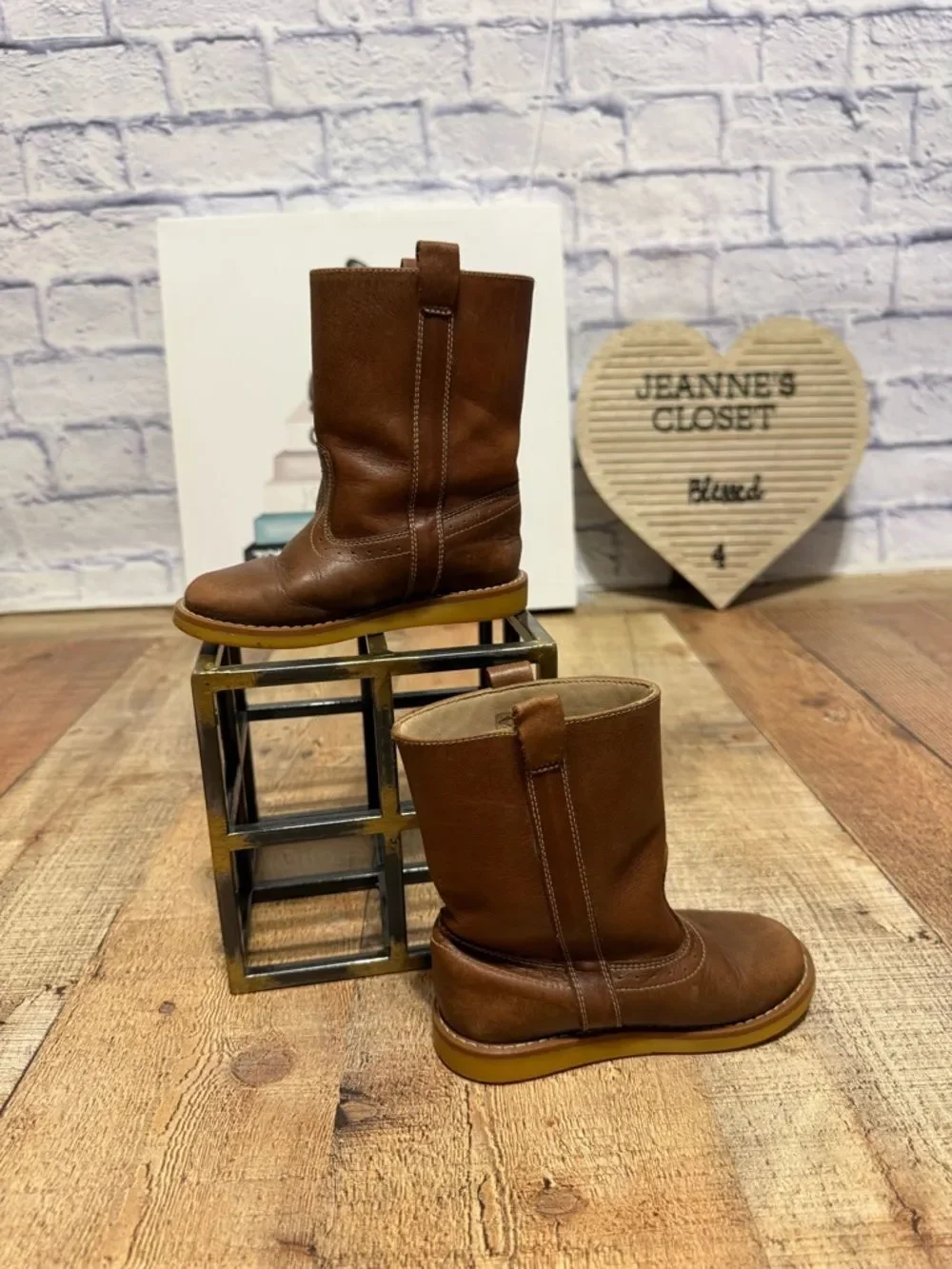 Elephantito Western Style Boot in Brown EU 23 US 7